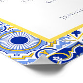 Italiaans Mediterraan Bloemenbar Teken Poster (Hoek)