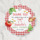 Italiaans Mediterraan Eten Bedankt Cadeau Label (Voorkant)