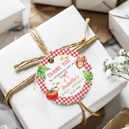 Italiaans Mediterraan Eten Bedankt Cadeau Label