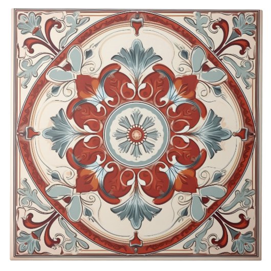  Italiaans mediterraan patroon Tegeltje (Voorkant)