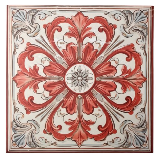 Italiaans mediterraan patroon Tegeltje (Voorkant)