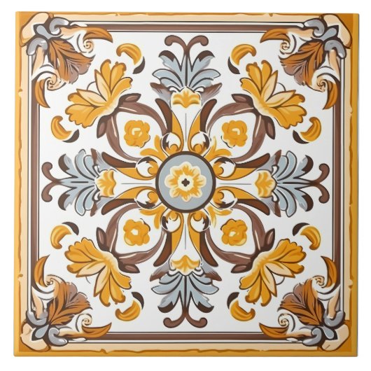 Italiaans mediterraan patroon Tegeltje (Voorkant)