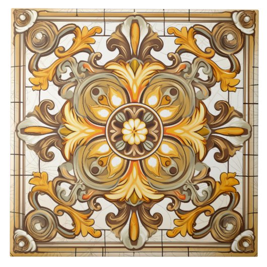 Italiaans mediterraan patroon Tegeltje (Voorkant)