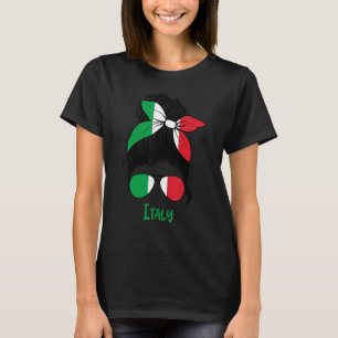 Italiaans meisje Italië Meisje Italië Vrouw vlag T-shirt