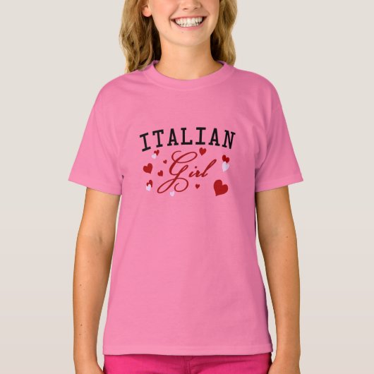 Italiaans meisje Kinder T-Shirt (Voorkant)