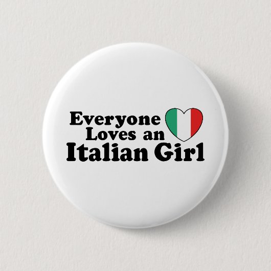 Italiaans meisje ronde button 5,7 cm (Voorkant)