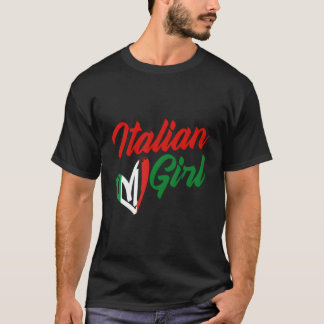 Italiaans Meisje Schattige Italië Cultuur Italiaan T-shirt