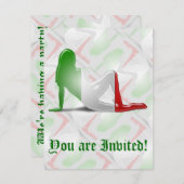 Italiaans meisje Silhouette vlag Kaart (Voorkant / Achterkant)