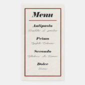 Italiaans menu Diner servetten (Voorkant)