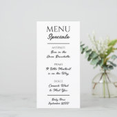 Italiaans Menu Restaurant Zwangerschapsaankondigin (Staand voorkant)