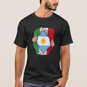 Italiaans met Argentijnse wortels Argentijnse vlag T-shirt