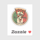 Italiaans met  Rome & Naples Pizza Sticker (Vel)