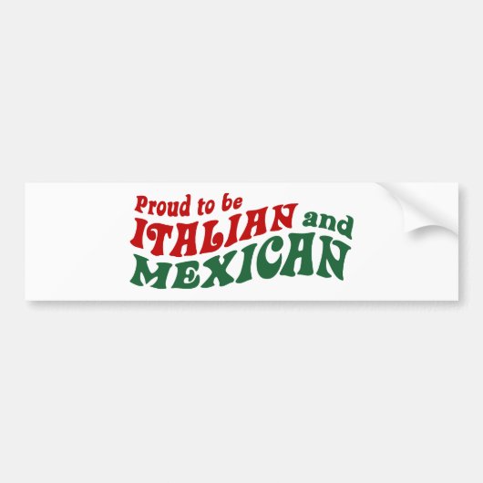 Italiaans Mexicaans Bumpersticker (Voorkant)