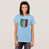 Italiaans middeleeuws wapen dames top shirt (Voorkant volledig)
