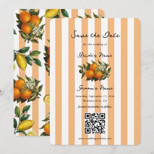 Italiaans Middellandse Zee Citrus Sinaasappels Tro Save The Date