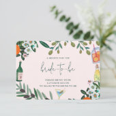 Italiaans Miterraaibridal Shower Deel een recept Informatiekaartje (Staand voorkant)