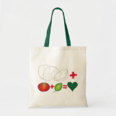 Italiaans Mozzarella + tomaat + Basil = liefdeshar Tote Bag (Voorkant)