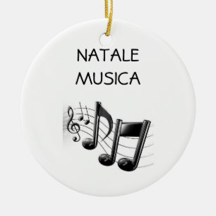 ITALIAANS MUZIEK ORNAMENT=NATALE MUSICA KERAMISCH ORNAMENT