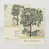  Italiaans Myrtle Tree rsvp met envelop Kaartje (Voorkant / Achterkant)