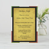 Italiaans-nacht-binnenpartij inviteringsformaat 5x kaart (Staand voorkant)