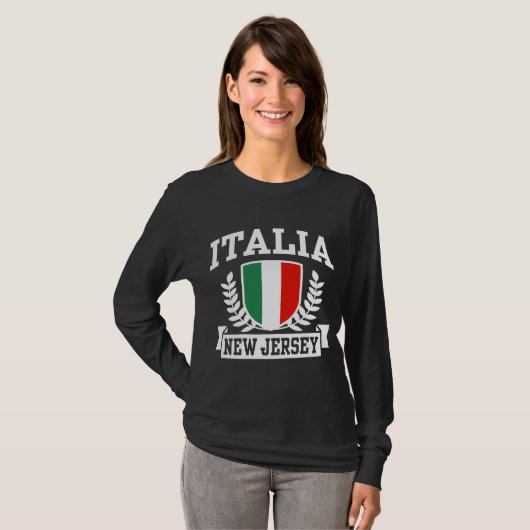 Italiaans New Jersey T-shirt (Voorkant volledig)
