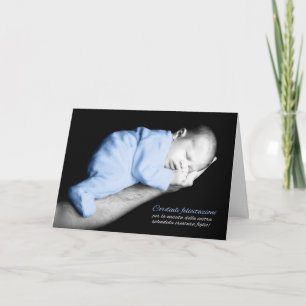 Italiaans nieuw jongetje gefeliciteerd kaart