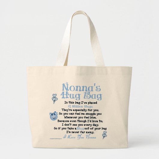 Italiaans - nonna - enkele versie grote tote bag (Voorkant)