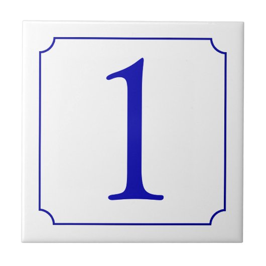Italiaans nummer keramische tapijten tegeltje (Voorkant)