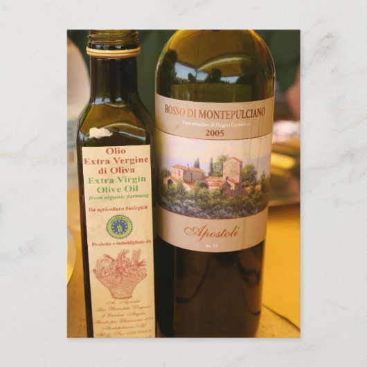 Italiaans ~ Olie en wijn Briefkaart (Voorkant)