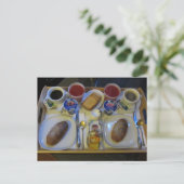 Italiaans ontbijt briefkaart (Staand voorkant)