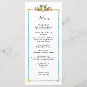 Italiaans ontwerp trouwmenu menu