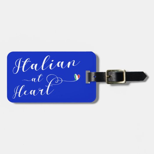 Italiaans op de Sjabloon van het Bagagelabel Heart (Voorkant horizontaal)