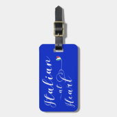 Italiaans op de Sjabloon van het Bagagelabel Heart (Voorkant verticaal)