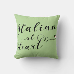 Italiaans op Heart Throw Cushion, Italië Kussen