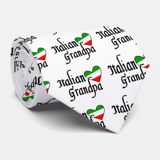 Italiaans opa Tshirt Stropdas (Opgerold)