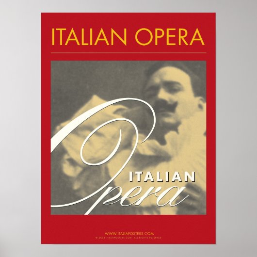 Italiaans Opera Enrico Caruso Poster (Voorkant)