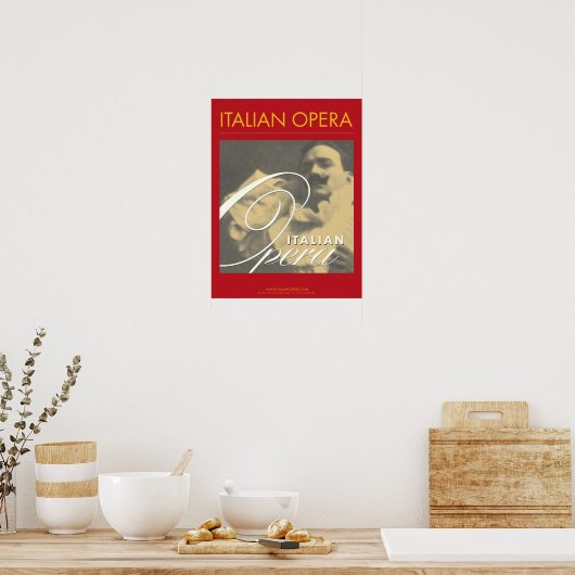 Italiaans Opera Enrico Caruso Poster (Keuken)