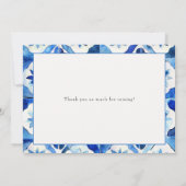 Italiaans Oranje Waterverf Baby shower Bedankkaart (Achterkant)