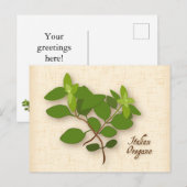 Italiaans Oregano-Briefkaart aanpassen Briefkaart (Voorkant / Achterkant)