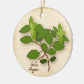 Italiaans Oregano Herb Ceramic Ornament (Links)