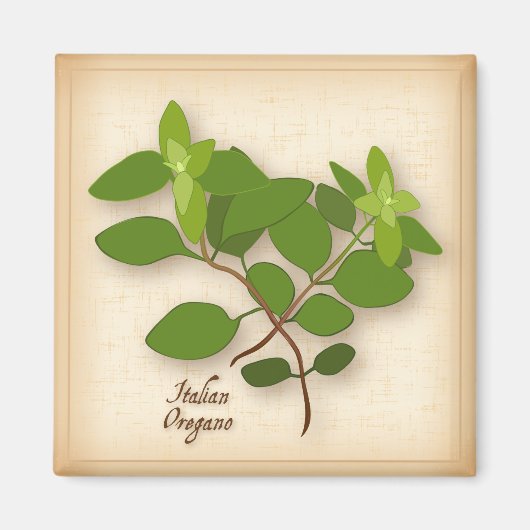Italiaans Oregano Herb Magneet (Voorkant)