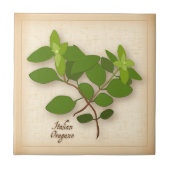 Italiaans Oregano Herb Tegeltje (Voorkant)