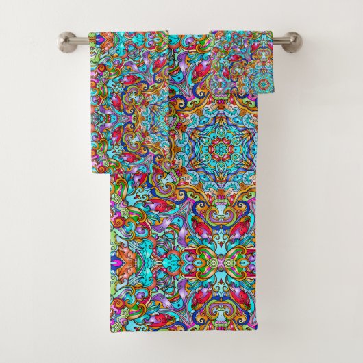 ITALIAANS ORNAMENTAL BATH TOWEL SET BAD HANDDOEK (Insitu)