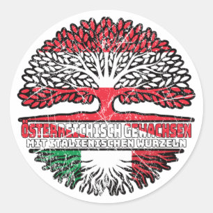 Italiaans Österreichisch Österreich Baum Ronde Sticker
