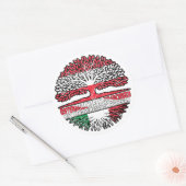 Italiaans Österreichisch Österreich Baum Ronde Sticker (Envelop)