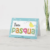 Italiaans Pasen wenskaart Feestdagen Kaart (Achterkant)