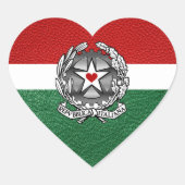 Italiaans paspoort hart sticker (Voorkant)