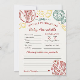 Italiaans pasta-advies voor babyshowerkaart kaart