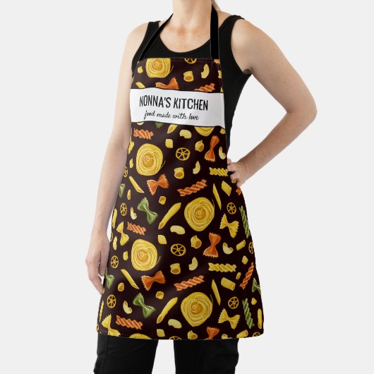 Italiaans pasta restaurant, Chef Nonna aangepaste  Schort (Insitu)