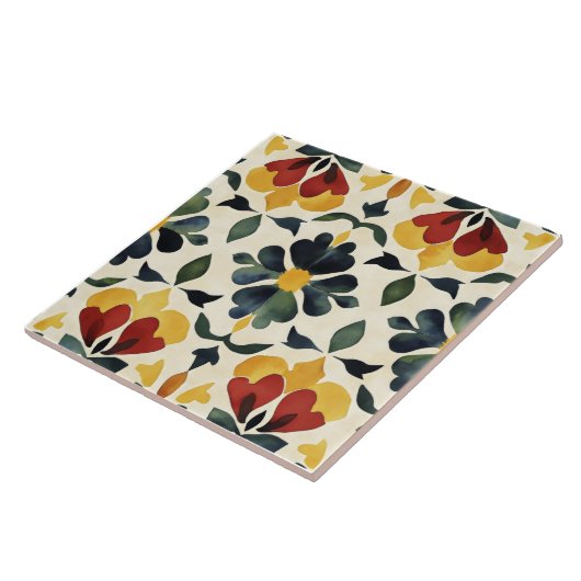 Italiaans patroon tegeltje (Zijkant)